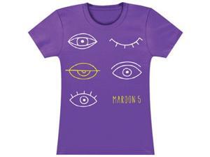 Maroon 5 Eyes Girls Jr Tissue Tee-small Maroon 5 Eyes Girls Jr Tissue Tee-small