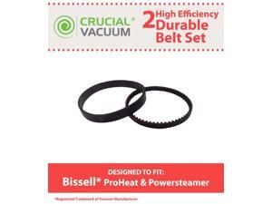 2 Bissell ProHeat Steamer Belts 0150621, 6960-W, 215-0628; Designed & Engineered by Crucial Vacuum 2 Bissell ProHeat Steamer Belts 0150621, 6960-W, 215-0628; Designed & Engineered by Crucial Vacuum