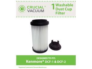 Kenmore DCF-1 DCF-2 Washable & Reusable Long-Life Vacuum Tower Filter; Incudes End-Cap; Replaces Kenmore DCF1 DCF2 Part # 82720, 82912, 02082720000, 02080008000, 02080000000 Kenmore DCF-1 DCF-2 Washable & Reusable Long-Life Vacuum Tower Filter; Incudes End-Cap; Replaces Kenmore DCF1 DCF2 Part # 82720, 82912, 02082720000, 02080008000, 02080000000
