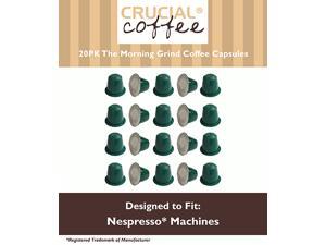 20 High Performance Replacement Coffee Capsules for Use in Most Nespresso Machines, The Morning Grind is Designed & Engineered by Crucial Coffee 20 High Performance Replacement Coffee Capsules for Use in Most Nespresso Machines, The Morning Grind is Designed & Engineered by Crucial Coffee