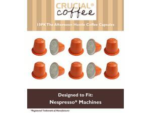 10 High Performance Replacement Coffee Capsules for Use in Most Nespresso Machines, The Afternoon Hustle is Designed & Engineered by Crucial Coffee 10 High Performance Replacement Coffee Capsules for Use in Most Nespresso Machines, The Afternoon Hustle is Designed & Engineered by Crucial Coffee