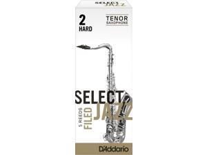 Rico Select Jazz Tenor Saxophone Reeds 5 Pack Filed 2 Hard Strength Rico Select Jazz Tenor Saxophone Reeds 5 Pack Filed 2 Hard Strength