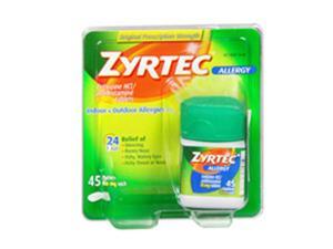 Zyrtec 24 Hour Allergy 10 mg Tablets - 45 ct Zyrtec 24 Hour Allergy 10 mg Tablets - 45 ct