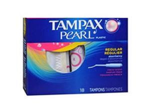Tampax Pearl Tampons with Plastic Applicators, 18 Each by Tampax Tampax Pearl Tampons with Plastic Applicators, 18 Each by Tampax