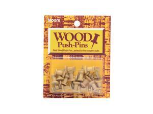 Moore Push Pins golden oak wood pack of 20 Moore Push Pins golden oak wood pack of 20