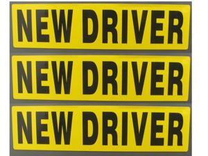 Set of 3 NEW DRIVER Magnet REFLECTIVE Magnetic Vehicle Car Sign Set of 3 NEW DRIVER Magnet REFLECTIVE Magnetic Vehicle Car Sign
