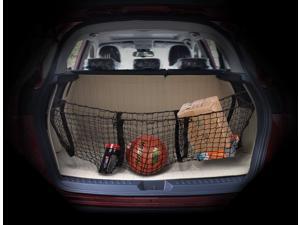 Zone Tech Black Mesh Three Pocket Trunk Cargo Organizer Storage Net Zone Tech Black Mesh Three Pocket Trunk Cargo Organizer Storage Net