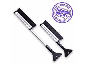 Zone Tech Extendable Telescopic Ice Scraper and Snow Brush Extends from 17"-24" Zone Tech Extendable Telescopic Ice Scraper and Snow Brush Extends from 17"-24"