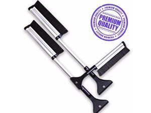 Zone Tech 2x Extendable Telescopic Ice Scraper Snow Brush Extends from 17"-24" Zone Tech 2x Extendable Telescopic Ice Scraper Snow Brush Extends from 17"-24"