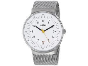 Braun Men's BN0082WHSLMHG Classic Mesh Analog Display Quartz White Watch Braun Men's BN0082WHSLMHG Classic Mesh Analog Display Quartz White Watch