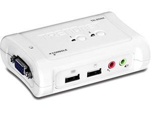 TRENDnet Q72568W 2-Port USB KVM Switch and Cable Kit with Audio TRENDnet Q72568W 2-Port USB KVM Switch and Cable Kit with Audio