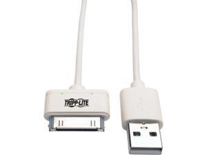 Tripp Lite M110-003-WH Tripp Lite USB Sync/Charge Cable with Apple 30-Pin Dock Connector, White, 3 ft. (1 m) - Apple Dock Connector/USB for iPhone, iPod, iPad, Chromebook - 3 ft - 1 x Type A Male USB Tripp Lite M110-003-WH Tripp Lite USB Sync/Charge Cable with Apple 30-Pin Dock Connector, White, 3 ft. (1 m) - Apple Dock Connector/USB for iPhone, iPod, iPad, Chromebook - 3 ft - 1 x Type A Male USB