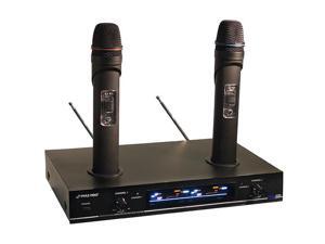 Pyle Audio PYLPDWM3000B PYLE-PRO Dual VHF Rechargeable Wireless Microphone System Pyle Audio PYLPDWM3000B PYLE-PRO Dual VHF Rechargeable Wireless Microphone System
