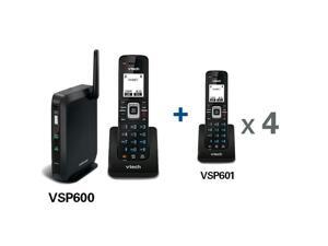 VTech VSP600 + (4) VSP601 No Service Base Station and handset VTech VSP600 + (4) VSP601 No Service Base Station and handset