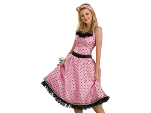 Pink polka dot dress