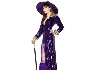 Sexy Womens Purple Pimp Madame Halloween Costume Sexy Womens Purple Pimp Madame Halloween Costume