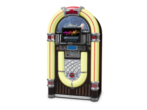 Electrohome Kinsman Jukebox with CD Player, FM Radio, USB & SD Playback and MP3 Input - EAJUK500 Electrohome Kinsman Jukebox with CD Player, FM Radio, USB & SD Playback and MP3 Input - EAJUK500