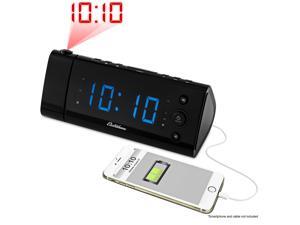 Electrohome USB Charging LED Alarm Clock Radio with Time Projection, Battery Backup, Auto Time Set, Dual Alarm (EAAC475) Electrohome USB Charging LED Alarm Clock Radio with Time Projection, Battery Backup, Auto Time Set, Dual Alarm (EAAC475)