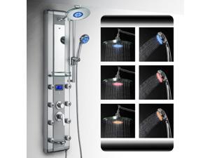 AKDY Aluminum Shower Panel AzV5333d Rain Style System with 3 Colors LED AKDY Aluminum Shower Panel AzV5333d Rain Style System with 3 Colors LED