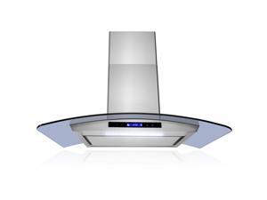 AKDY 36" Stainless Steel Wall Mount Range Hood Touch Screen Display Light LED Strip Lamp Aluminum Mesh Silencer Filter Ductless Vented Cooking Fan Stove Kitchen Vents AKDY 36" Stainless Steel Wall Mount Range Hood Touch Screen Display Light LED Strip Lamp Aluminum Mesh Silencer Filter Ductless Vented Cooking Fan Stove Kitchen Vents