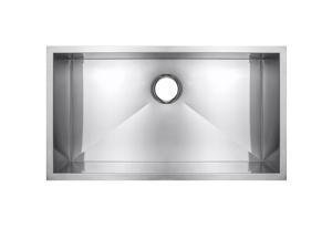 AKDY 32" Undermount Kitchen Sink Handmade Stainless Steel Single Bowl Single Basin 16 Gauge Zero Radius AKDY 32" Undermount Kitchen Sink Handmade Stainless Steel Single Bowl Single Basin 16 Gauge Zero Radius