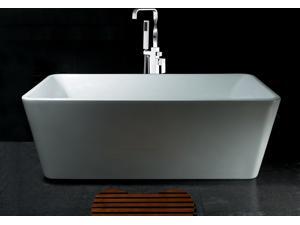 AKDY 67" Acrylic Bathtub Freestanding Bathroom Shower Spa Body Contemporary Bath Tub Modern Soaking W/ Bathtub Faucet AKDY 67" Acrylic Bathtub Freestanding Bathroom Shower Spa Body Contemporary Bath Tub Modern Soaking W/ Bathtub Faucet