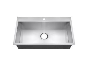AKDY 30" Handmade Top Mount DropIn Single 16 Gauge Stainless Steel Kitchen Sink AKDY 30" Handmade Top Mount DropIn Single 16 Gauge Stainless Steel Kitchen Sink