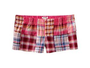 Aeropostale womens elastic band plaid sleep shorts - Petunia Pink - XS Aeropostale womens elastic band plaid sleep shorts - Petunia Pink - XS