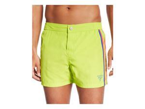 GUESS Mens Retro Swim Bottom Board Shorts greenbeat XL GUESS Mens Retro Swim Bottom Board Shorts greenbeat XL