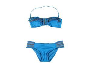 Lucky Brand Womens Fiesta Side Tab 2 Piece Bandeau mns S Lucky Brand Womens Fiesta Side Tab 2 Piece Bandeau mns S