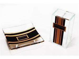 LIANG THING, Treasured Glass 2-Piece Bath Set / Bath / Bathroom Accessories- Includes Toothbrush Holder & Soap Dish LIANG THING, Treasured Glass 2-Piece Bath Set / Bath / Bathroom Accessories- Includes Toothbrush Holder & Soap Dish