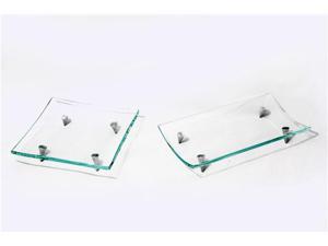 LIANG THING, Sparkling & Classic Glass 2-Piece Bath Set / Bath / Bathroom Accessories - Includes Soap Dish & Towel Rack LIANG THING, Sparkling & Classic Glass 2-Piece Bath Set / Bath / Bathroom Accessories - Includes Soap Dish & Towel Rack