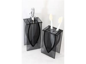 LIANG THING, High Sense Black Glass 2-Piece Bath Set / Bath / Bathroom Accessories - Includes Lotion Dispenser & Toothbrush Holder LIANG THING, High Sense Black Glass 2-Piece Bath Set / Bath / Bathroom Accessories - Includes Lotion Dispenser & Toothbrush Holder