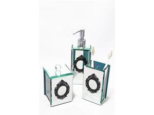 LIANG THING, Extremely Delicate Mirror 3-Piece Bath Set / Bath / Bathroom Accessories- Includes Lotion Dispenser, Toothbrush Holder & Cotton Canister LIANG THING, Extremely Delicate Mirror 3-Piece Bath Set / Bath / Bathroom Accessories- Includes Lotion Dispenser, Toothbrush Holder & Cotton Canister