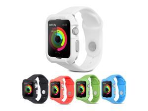 GMYLE Silicone Rubber Case Wrist Armband for Apple Watch 38mm - White GMYLE Silicone Rubber Case Wrist Armband for Apple Watch 38mm - White