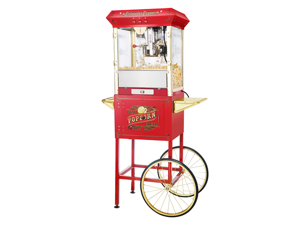 Great Northern Popcorn Company Red Princeton Antique Popcorn Machine and Cart (Red) (62"H x 21"W x 29"D) 6030 Great Northern Popcorn Company Red Princeton Antique Popcorn Machine and Cart (Red) (62"H x 21"W x 29"D) 6030