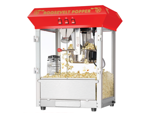 Great Northern Popcorn Company Red Bar Style "Roosevelt" 8 Ounce Antique Popcorn Machine (Red) (25"H x 21"W x 18"D) 6010 Great Northern Popcorn Company Red Bar Style "Roosevelt" 8 Ounce Antique Popcorn Machine (Red) (25"H x 21"W x 18"D) 6010