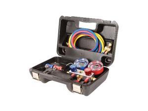FJC 6850 R1234YF/R134a/R12 Aluminum manifold gauge set.with 72" hoses and manual couplers in a plastic box FJC 6850 R1234YF/R134a/R12 Aluminum manifold gauge set.with 72" hoses and manual couplers in a plastic box
