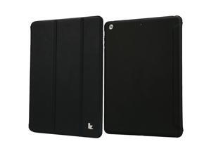 Jisoncase Black Precision Genuine Leather Smart Case for iPad Air JS-ID5-14O10 Jisoncase Black Precision Genuine Leather Smart Case for iPad Air JS-ID5-14O10