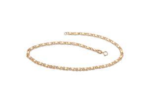 PalmBeach Jewelry 10k Yellow Gold Heart-Link Ankle Bracelet 9.25" PalmBeach Jewelry 10k Yellow Gold Heart-Link Ankle Bracelet 9.25"