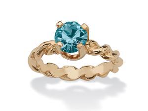 PalmBeach Jewelry Round Birthstone 10k Gold Baby Ring Charm - December- Simulated Blue Topaz PalmBeach Jewelry Round Birthstone 10k Gold Baby Ring Charm - December- Simulated Blue Topaz