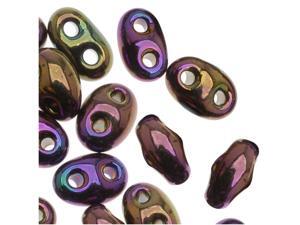 Preciosa Twin Beads 5x2.5mm 'Jet/Dark Purple Iris' (24 Grams) Preciosa Twin Beads 5x2.5mm 'Jet/Dark Purple Iris' (24 Grams)