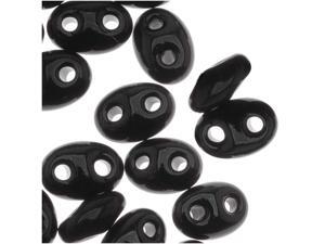Preciosa Twin Beads 5x2.5mm 'Jet' (24 Grams) Preciosa Twin Beads 5x2.5mm 'Jet' (24 Grams)