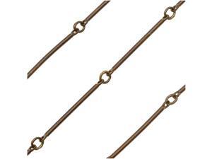 Vintaj Natural Brass 1x19mm Bar Cable Chain - Sold By The Foot Vintaj Natural Brass 1x19mm Bar Cable Chain - Sold By The Foot