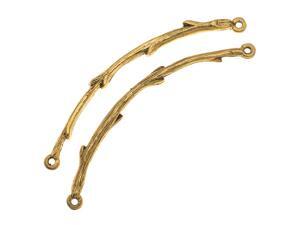 Nunn Design Antiqued 24kt Gold Plated Pewter Twig Connector Bar 57mm (2) Nunn Design Antiqued 24kt Gold Plated Pewter Twig Connector Bar 57mm (2)