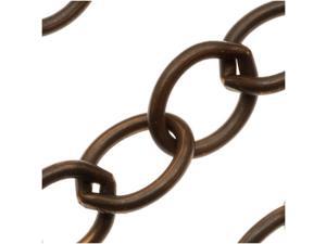 Vintaj Natural Brass 11.5x8.5mm Rounded Oval Chain - Sold By The Foot Vintaj Natural Brass 11.5x8.5mm Rounded Oval Chain - Sold By The Foot