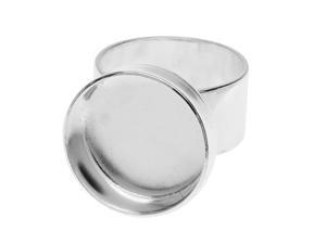 Nunn Design Deep Bezel Ring, Circle 18mm, 1 Ring, Bright Silver Nunn Design Deep Bezel Ring, Circle 18mm, 1 Ring, Bright Silver