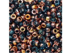 Czech Glass Matubo, 8/0 Seed Bead, 8 Gram Tube, Aqua Gold Capri Czech Glass Matubo, 8/0 Seed Bead, 8 Gram Tube, Aqua Gold Capri