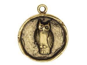 Nunn Design Charm, 20x24.5mm Owl Circle Bezel, 1 Piece, Antiqued Gold Nunn Design Charm, 20x24.5mm Owl Circle Bezel, 1 Piece, Antiqued Gold