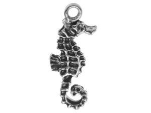 Nunn Design Charm, 10x23mm Seahorse, 1 Piece, Antiqued Silver Nunn Design Charm, 10x23mm Seahorse, 1 Piece, Antiqued Silver